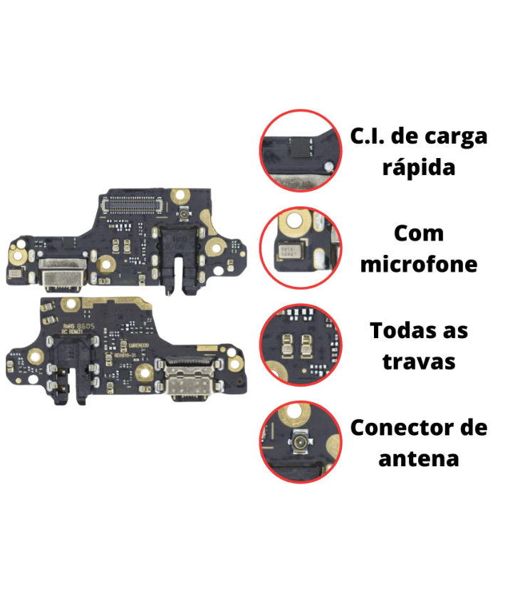 BB03 - Placa Carga Redmi Note 9s / Redmi Note 9 Pro Turbo